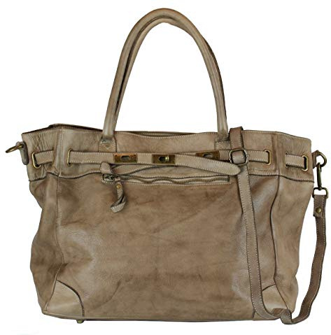 BZNA Bag Mila taupe Braun vintage Italy Designer Business Damen Handtasche Ledertasche Schultertasche Tasche Leder Shopper Neu