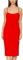 Merry Style Damen Unterkleid Knielänge Petticoat Midi Länge einstellbare Träger MS10-402 (Rot, XS)