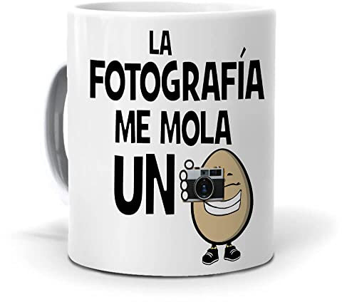 Taza La fotografía me Mola un Huevo. Cerámica AAA - 350 ml.