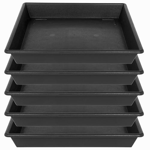 NIMYAU Sottovaso Quadrato per Piante, Confezione da 5 Pezzi, 20, 25, 30, 30, 35, 40, 40, 45, 45, 45, 50, 50, 50, 50, 50, 50, 50, 50, 50 cm, in plastica Resistente, per Interni ed Esterni, per