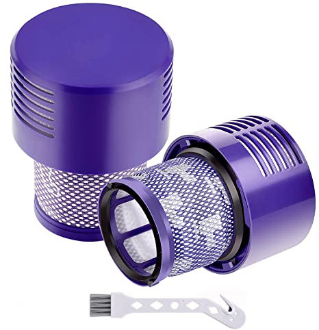 Ersatz Filter für Dyson Staubsauger V10 SV12 Cyclone Animal Absolute Total Clean Motorhead Akku Staubsauger Ersetzen Sie #DY-969082-01(2 Stück Filter 1 Reinigungsbürste)