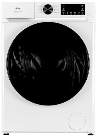 SIA SWM121400W Freestanding 12kg Washing Machine, 1400 RPM, 14 Programs, A Energy Rating, BLDC Inverter Motor, LED Display, 3-24hr Timer Delay, 2 Year Manufacturers Guarantee, White