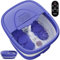 BEAUMOI Foot Spa Collapsible, Foot Bath Massager with Heat, Remote, Timer, and 24 Motorized Shiatsu Massage Balls, Foot Soaking Tub Supports Hot/Cold Water Soaking