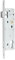Serrure à cadre tubulaire - En acier inoxydable - Distance : 85 mm - Distance au canon : 35 mm - Serrure à cadre tubulaire - Serrure de porte de jardin - Insert de serrure pour gauche/droite