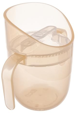 LOVI Trainingsbecher für Kinder Genius 150 ml, Trinken ohne Zurücklehnen, Neutral für Kiefer und Sprache, Transparenter, Für kleine Hände (Nude)