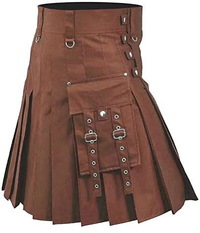 Kilt escocés hombre falda escocesa para hombres kilt utilidad tartán irlandés tradicional medieval escocia falda plisada a cuadros vintage ropa gótica con bolsillos