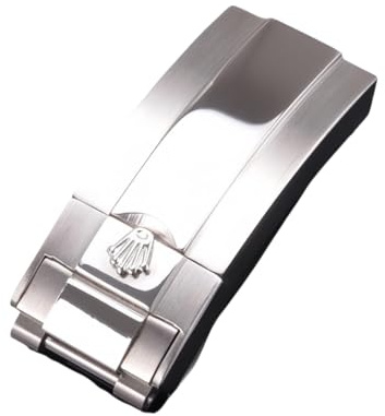ROUHO Acciaio Inossidabile Fermo Espandibile Orologio Multicolore Fermo Ricambio Cinturino d’Orologio per Rolex Submariner series - Argento Brillante 16mm