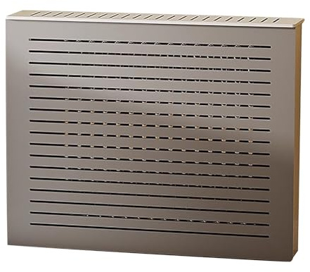 Armoire Cache Radiateur Gris PVC, Coffret À Vannes Avec Ouvertures De Ventilation, Meuble Chauffage Pour Salon, Cuisine, Entrée, Installation Facile(90x80x20cm/35.4x31.4x7.8in)