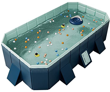 Piscina plegable para niños, piscina portátil para perros medianos a grandes, construcción duradera de PVC