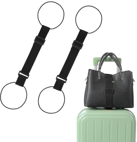 2 Pcs Elastic Fastening Belt Luggage Straps Luggage Connector Belt | Straps Flexible Luggages Connector Accessories, Elastic Fastening Bag Strap, Carry On Travel Essentials, for Travel Suitcase