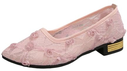 Générique Élégantes Chaussures Plates brodées à Enfiler Bout carré soigné pour Confort Optimal Usage Quotidien décontracté Femmes