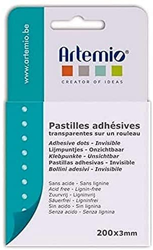 Artemio set 300 kardborrband punkter transparent, lim, klar, 8,5 x 2 x 15 cm