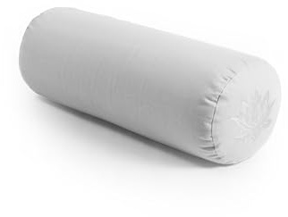 Yogastudio unisexs YS/Lotus/BWVadderad/vit ekologisk bovete vadderad – 23 cm x 61 cm, bomullskropp Meditation kudde med YKK dragkedja fästning, normal