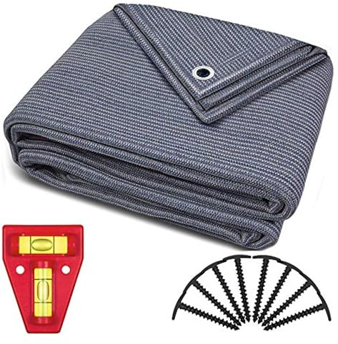smartpeas Alfombra De Toldo - Suelo De Polietileno (Hdpe) con Ojales De Acero Inoxidable - Robusta Y Lavable - con Bolsa Y 8 T-Clavijas +1X Nivel De Burbuja Cruzada