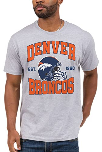 Junk Food Unisex Team Helmet NFL T-Shirt, Grau, L EU