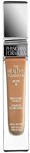 Physicians Formula The Healthy Foundation, Langanhaltende, Leichte und Aufbaubare Flüssig-Foundation mit Satin-Finish, Farbton MN4