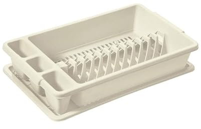 Scolapiatti da Lavello con Vassoio Piccolo Bianco 45 x 26 x 8,5 cm