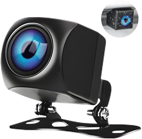 OiLiehu Telecamera Posteriore per Auto AHD Universale, Telecamera per Retromarcia con IP68 Impermeabile Visione Notturna Colori Grandangolare da 170 Gradi per Auto da 12 V, furgoni, camion, camper