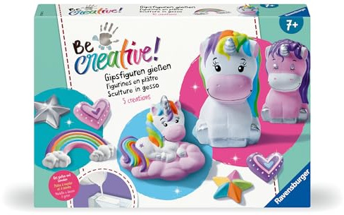 Ravensburger – Be Creative – Figurines Licornes – 10 Objets à réaliser en plâtre – Décoration – Loisir créatif – Dès 7 Ans – 25531