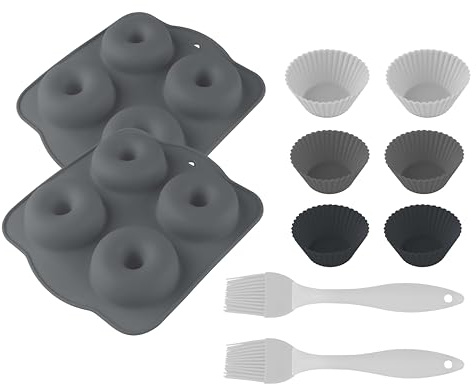 Cecotec Cestino Per Friggitrice Ad Aria In Silicone Cecofry Sweetbake Pack Accessories. Alta Qualità, Privi Di Bpa, Pennelli In Silicone, Compatibili Con Friggitrici Ad Aria Da 6-8L, Antiaderente