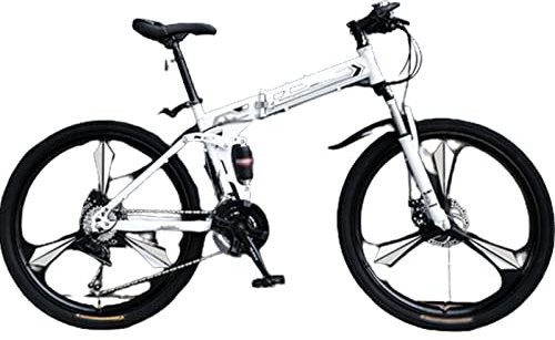 Fällbar mountainbike - Herrcykel med variabel hastighet för tonåringar, flickor och vuxna - 26/27,5 hjul - 24/27/30 hastigheter - Off-Road - Lätt och hopfällbar (gray 27.5inch)