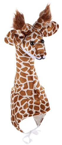HAWILLOSCH Sombrero De Jirafa Para Niños 20.47X7.87X7.87 Pulgadas Gorro De Animal Elástico Para Disfraces Infantiles Actuaciones Familiares Y Juegos De Imitación