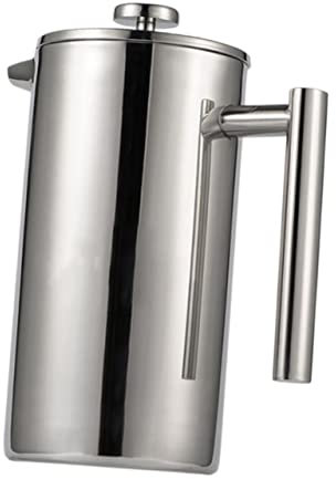 DONFAMDS Cafetera De Prensa Francesa De Acero Inoxidable Doble Pared Infusor De Té y Café Potente y Para Bebidas Calientes y Frías
