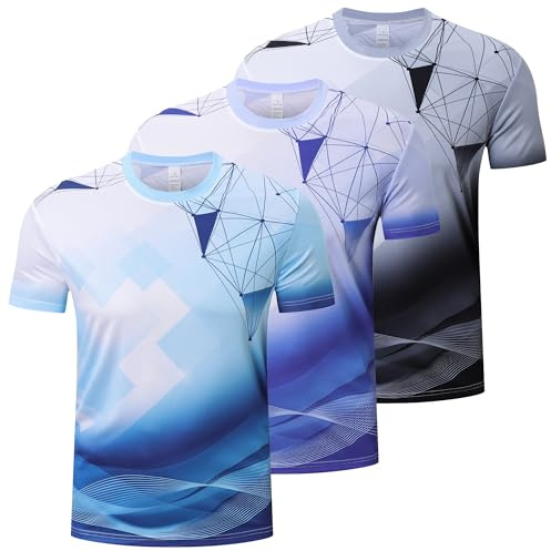 Cimic 1 eller 3-pack sportt-shirts för män, funktionell skjorta, gradient snabbtorkande, ventilerande träningströja, fitness, löpskjorta, kortärmad