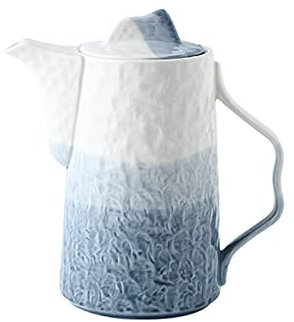 Jus Carafe d'eau Pichet en céramique couleur gradient de grande capacité pichet à froid Théière polyvalente pour le lait, jus, café, boissons maison (40,5 oz) Thé Cruche