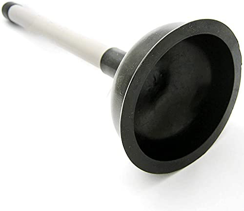 Sink Plunger for Unblocking Light Weight and Powerful Sink Drain Unblocker 100mm (4 inch) Sink Drainer with 225mm (9 inch) Plastic Handle Diameter, White/Black