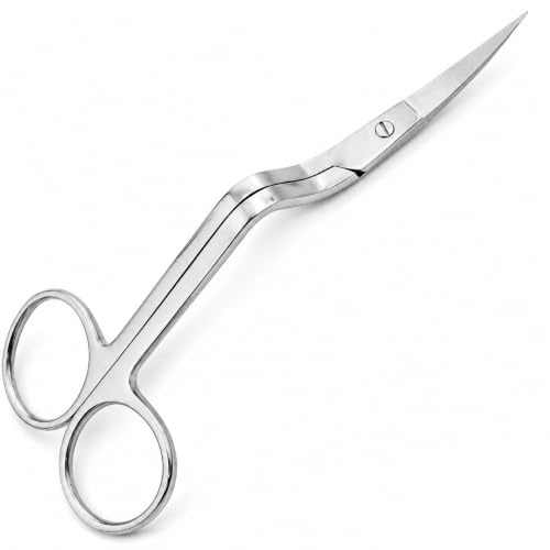 Tijeras de bordado curvadas dobles: accesorio de bordado de acero inoxidable para todos los trabajos de bordado