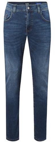 PIONEER AUTHENTIC JEANS Herren Jeans Rando | Männer Hose | Regular Fit | Blue Denim/Washed Washed | Blue/Black Used Whisker 6805 | 35W - 36L