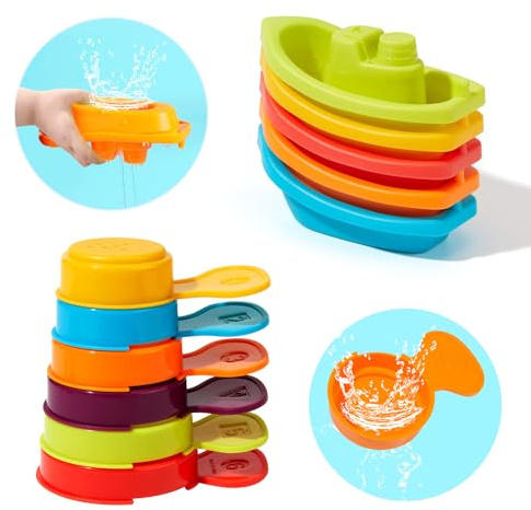 AMCHSURI Baby Bath Toys for Kids Ages 1-3 Mold Free Bath Toys for Toddler 2-4 Bathtub Sand Beach Pool Water Toys with Tub Toys for Babies 12 18 Months, 11Pack