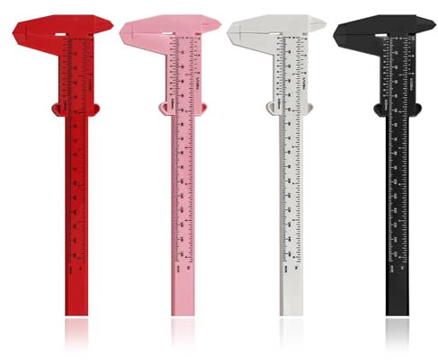 4 calibradores digitales, 150 mm de precisión, calibre digital de 0,01 mm, plástico, analógico, precisión, pequeño para el hogar, oficina, estudiante, botones de medición de joyas