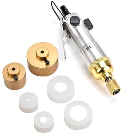 QIUFANGM Pneumatic Capper, Handheld Bottle Cap Tightener, Torque 40 Kg/f.cm, Adjustable Speed, 10-50mm Plastic Bottle Cap Sealing Tool