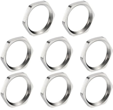 QUARKZMAN 8pz Dado Esagonale per Raccordo a Tubo in Ottone, Dado Esagonale NPT3/8 Filettatura Femmina in Ottone Nichelato per Idraulica Fissa, Idropulitrice e Pulitore per Sottoscocca