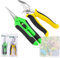 2PCS Sécateur de Jardin, Ciseaux Jardinage en Acier Inoxydable, Professionnel Ciseaux de Jardin, Coupe Branches à Pointes Droites et Courbes, Ciseaux Légers Sécateurs et Ciseaux de Jardinage