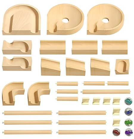 Juguetes De Canicas,Divertidos Juegos Educativos de Madera - Laberinto De Canicas Y Bloques De Construcción Educativos,para Aula Hogar Escuela Kindergarten Cumpleaños Navidad Niños y Niñas