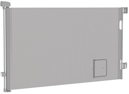 0–150 cm Trappskyddsgaller utdragbar med kattklaff, dörrskyddsgaller, babybarriärgaller, infällbart babygaller, skyddsgaller, trappa för spädbarn och husdjur (vit)