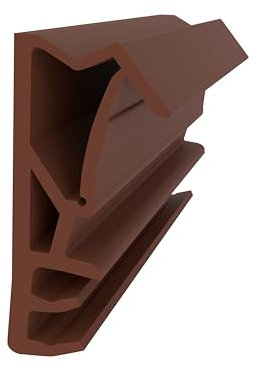 Flügelfalzdichtung für Holzelemente – Braun - 6 Meter - Gummidichtung - 15 mm Falzhöhe - Tür- & Fensterdichtung - Zugluft- & Schallschutz
