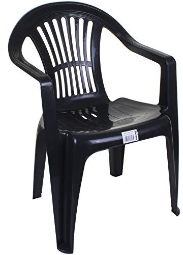 marko Outdoor Garden Plastic Chair Stacking Chair Patio Outdoor Armchair Low Back Heavy Duty