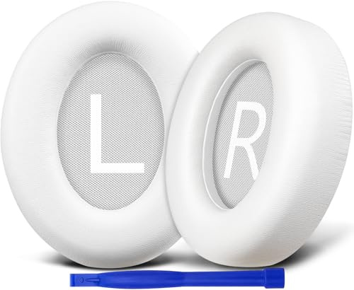 SOULWIT Replacement Earpads for Bose 700 (NC700) Wireless Headphones, Ear Pads Cushions with Softer Leather, High-Density Noise Cancelling Foam, Added Thickness - White