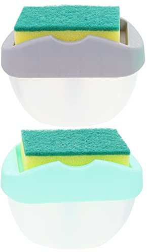 Cabilock 2 Sätze Seifenspender Reinigung Spender herunterdrücken Seife versenken Waschmittelspender Seifenbehälter Geschirrspülmittel automatisch Container Küchenwaren Seifenkiste pp