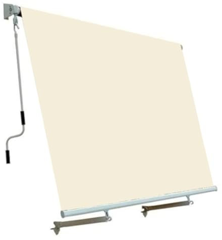 Tenda da sole a caduta con Bracci Avvolgibile impermeabile Beige copertura in poliestere 280 gr/mq (Beige, 100x250 cm)