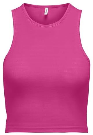 ONLY Onlbelia S/L Crop Top JRS Noos, Fucsia Fedora, XS