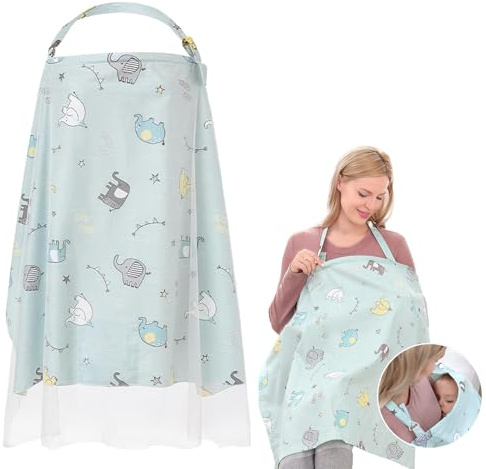 Cape allaitement pour les déplacements,écharpe d'allaitement en coton, couverture d'allaitement polyvalente, couverture de breastfeeding, chiffon d'allaitement, lingettes et écharpes