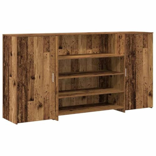vidaXL Receptionsdisk grå sonoma 200x50x103,5 cm konstruerat trä