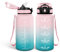 HoneyHolly Botella Agua, 500 ml con Pajita, Botella de Agua, Prueba de Fugas, Botella Agua Niños Colegio, Libre de BPA, Cantimplora para Niños, Deporte, Running, Gimnasio, Bicicleta