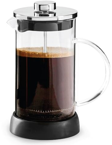 Blackmoor Cafetière à piston en verre borosilicate avec filtre de précision en acier inoxydable 600 ml, 3 à 4 tasses