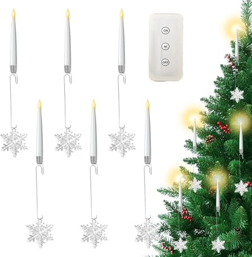 Julgransljus – 15 cm flamlösa LED dekorativa lampor för säker, batteridriven med fjärrkontroll, semesterbelysning för inomhus, utomhus, juldekorationer och trädgård